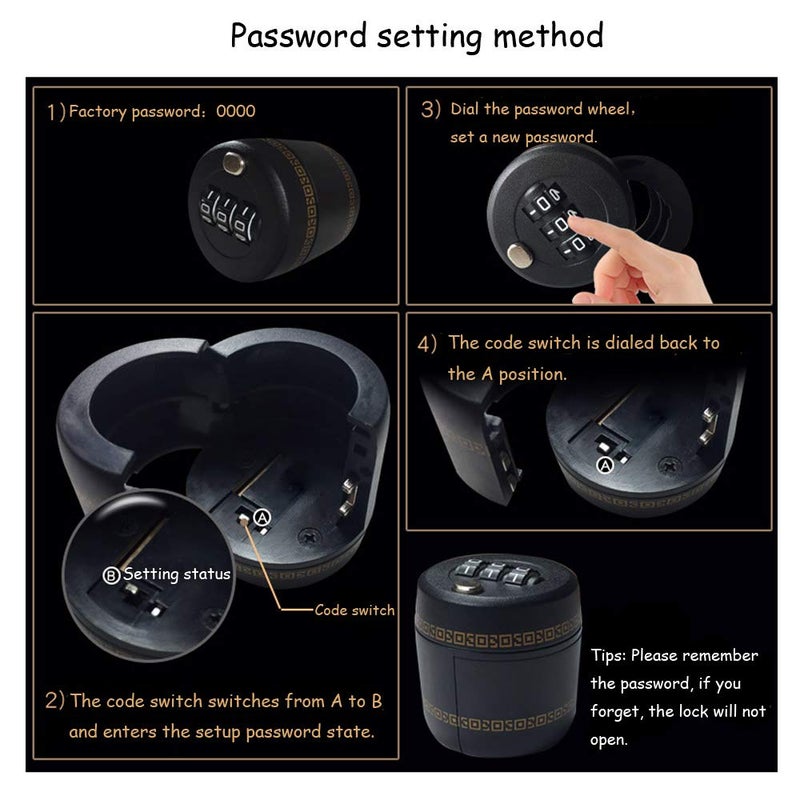 Comidox 2Pcs Wine Bottle Lock Combination Digital Password Code Lock Cap For Red Wine Bottle Vacuum Picks Stopper Conservation - Image 3